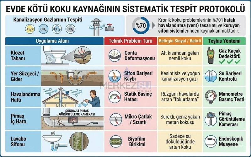 Evde Kötü Koku Kaynağının Sistematik Tespit Protokolü
