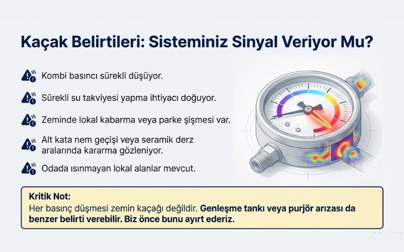 Yerden Isıtma Su Kaçağı Belirtileri Nelerdir
