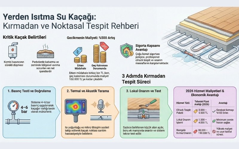 Yerden Isıtma Su Kaçağı Tespiti